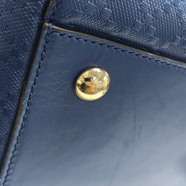 Leather Shoulder Bag Blue