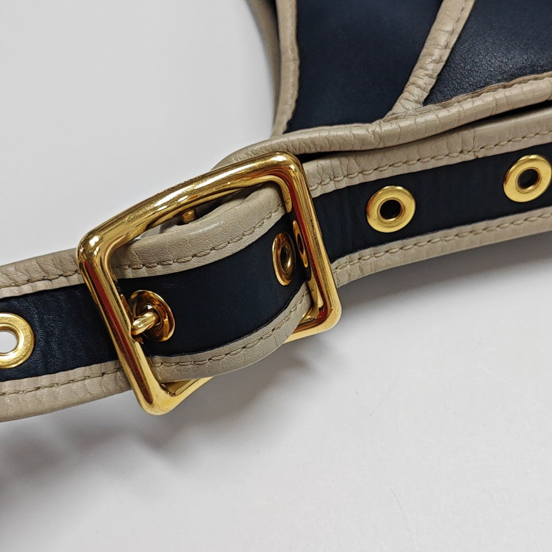 Calfskin Shoulder Bag Blue