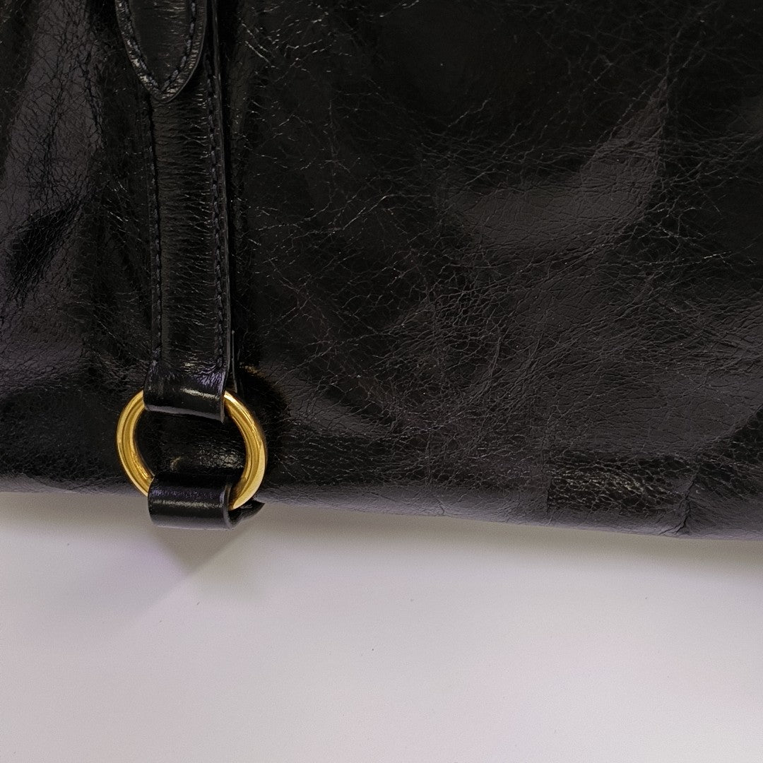 Calfskin Shoulder Bag Black