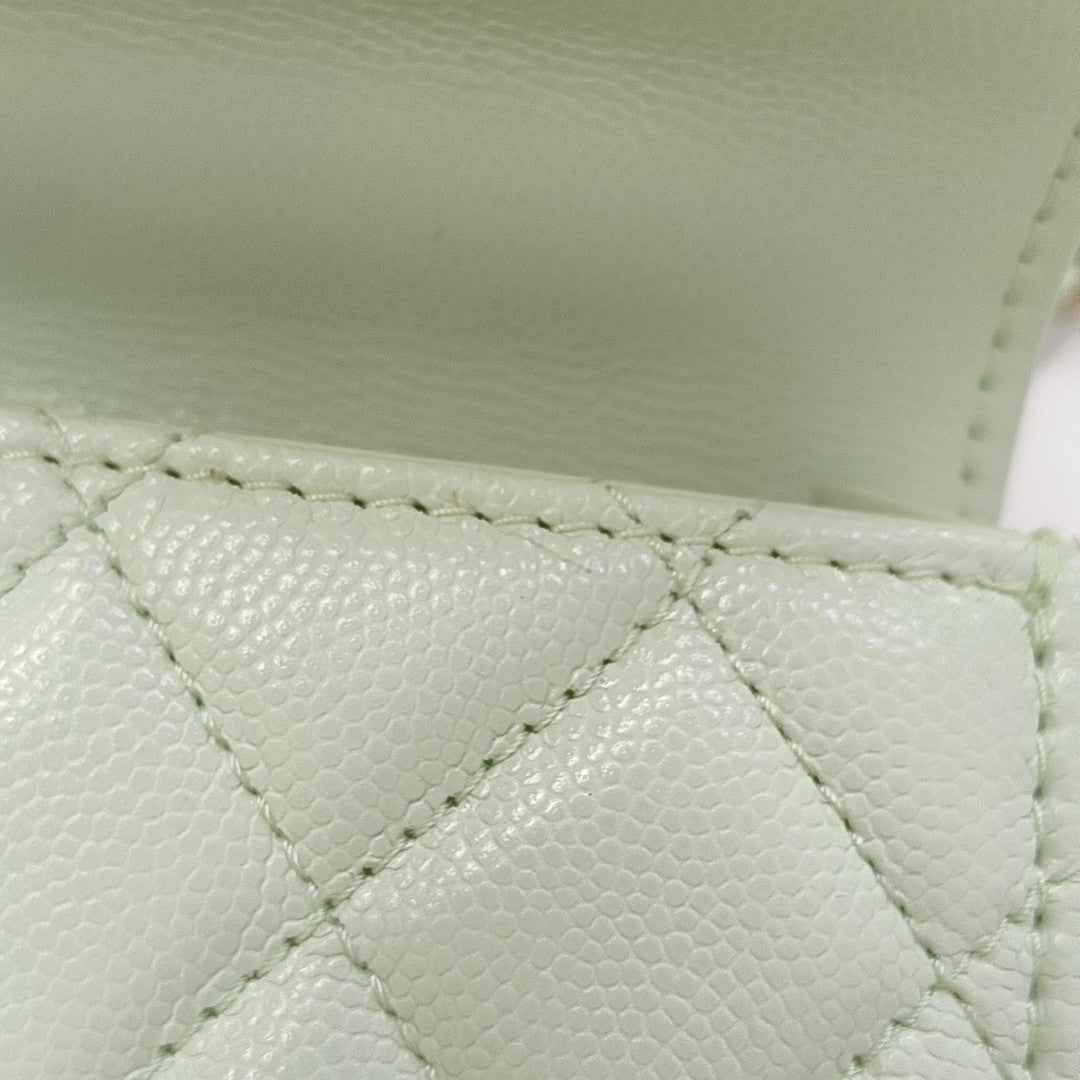 Quilted Grained Calfskin Green