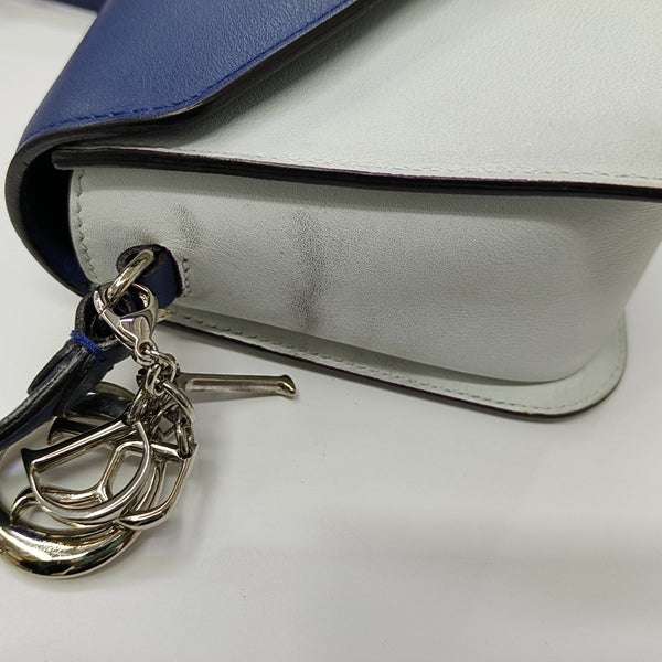 Calfskin Shoulder Bag Blue