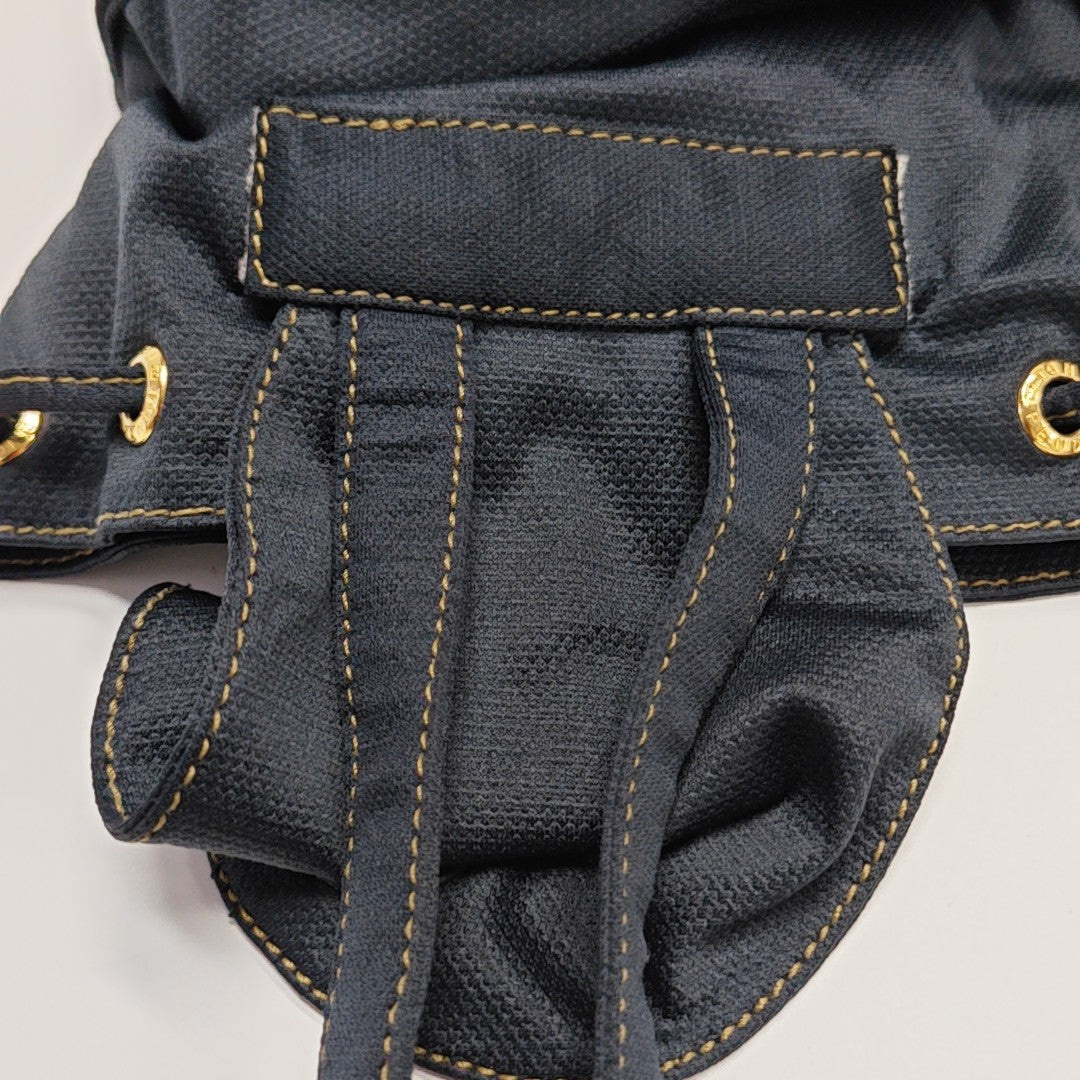 Fabric Top Handle Bag Blue