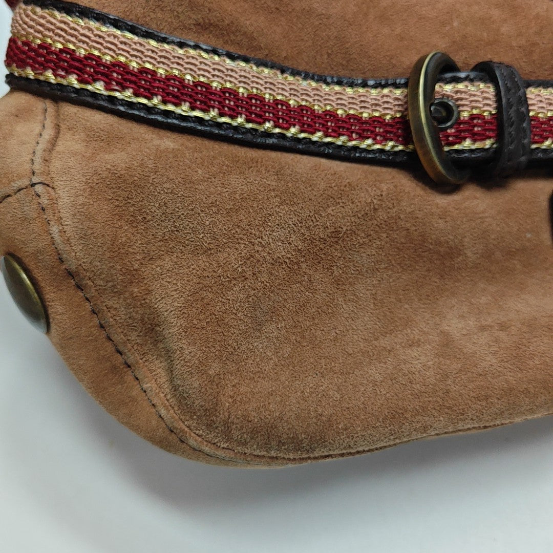 Suede Shoulder Bag Brown