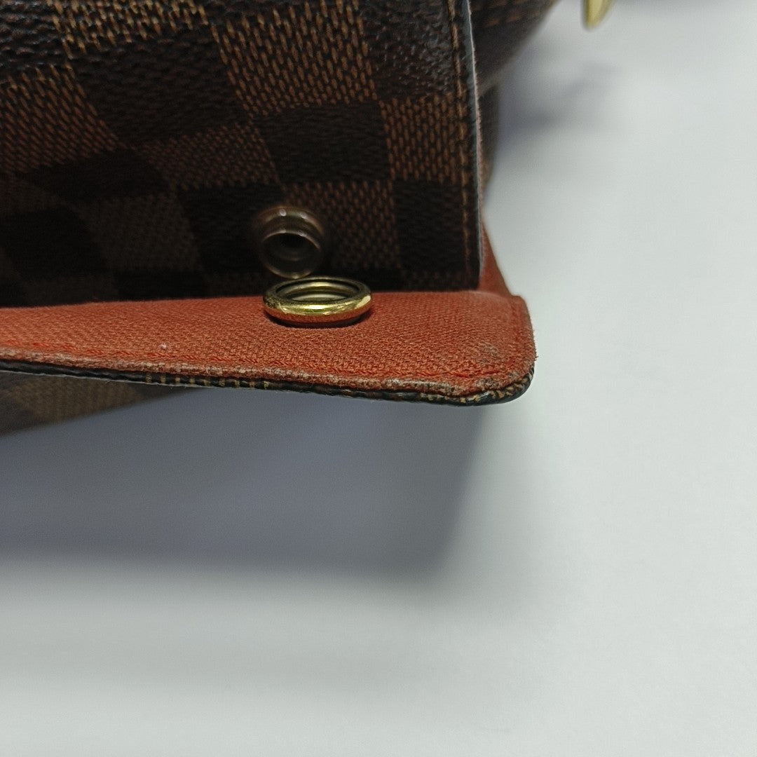 DISTRICT MM Damier Ebene Coated Canvas Brown