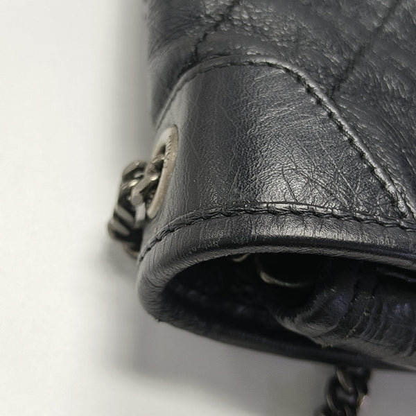 NIKI Mini Chevron Calfskin Black