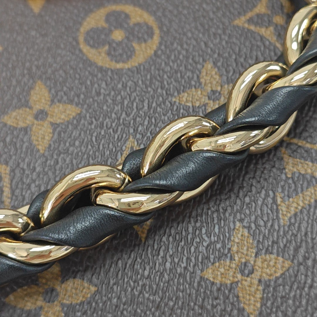 TWINNY Monogram Coated Canvas Brown