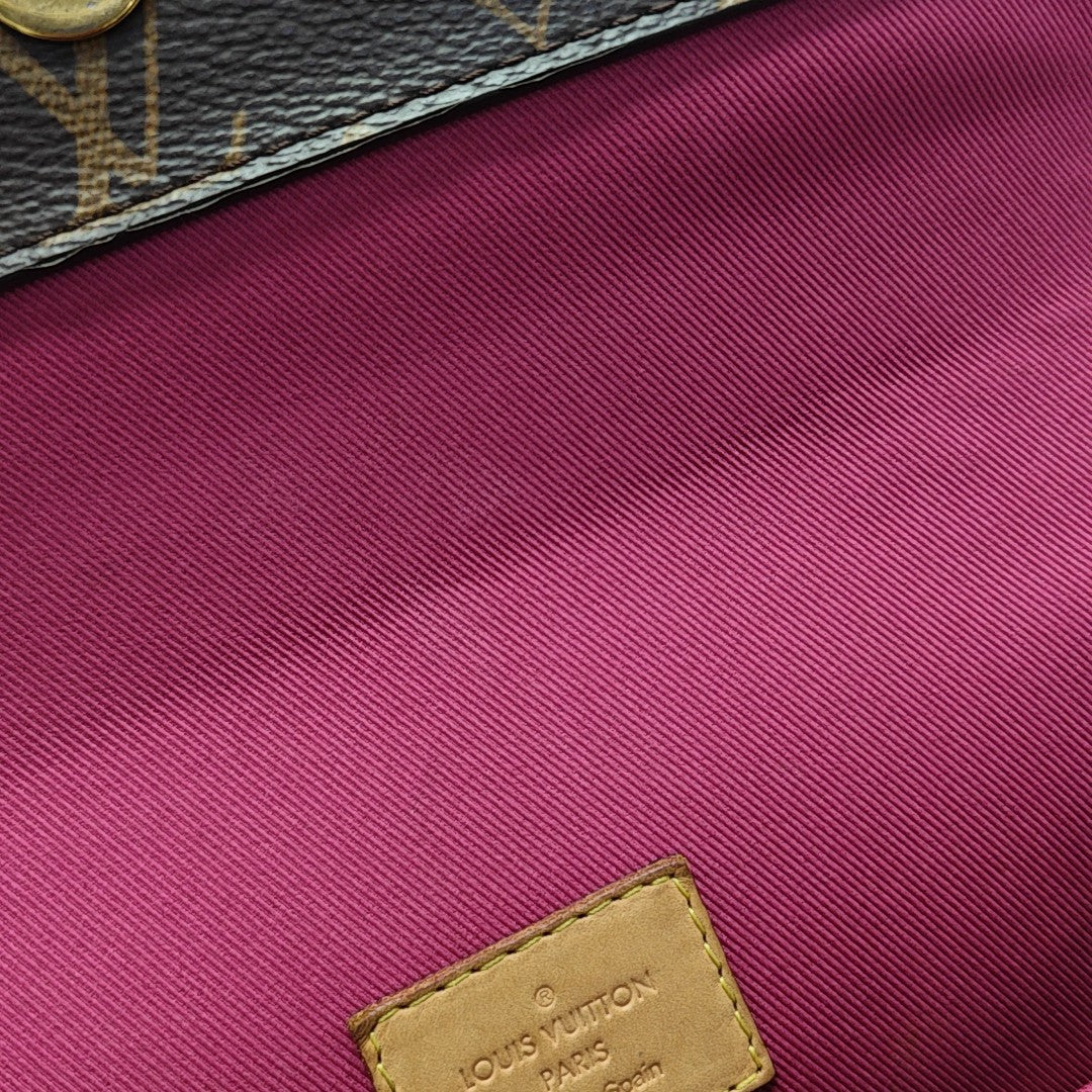 CLUNY PM Monogram Coated Canvas Brown