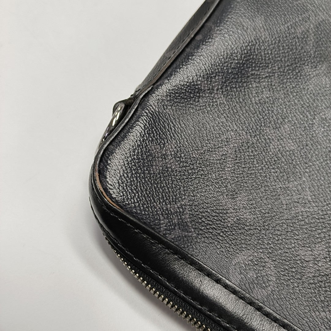 TRIO Monogram Coated Canvas Gray