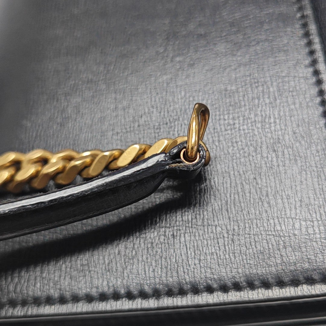 SUNSET Medium Calfskin Black
