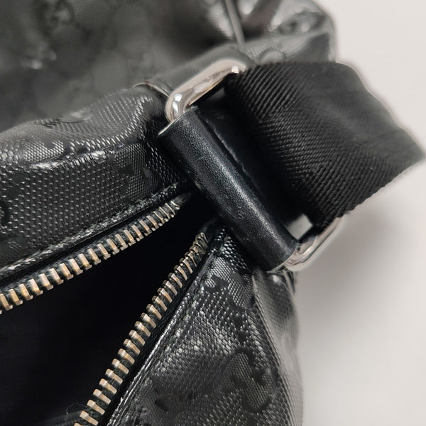 Monogram Coated Canvas Crossbody Bag Black