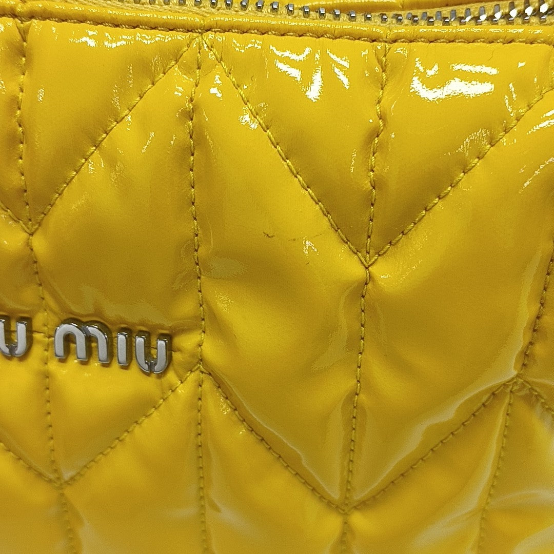 Spirit Ciré Mini Quilted Patent Leather Yellow