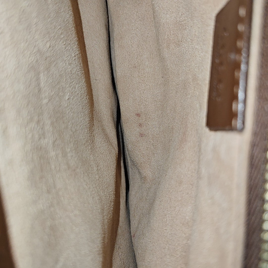 Horsebit 1955 Medium Monogram Coated Canvas Beige