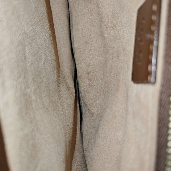 Horsebit 1955 Medium Monogram Coated Canvas Beige