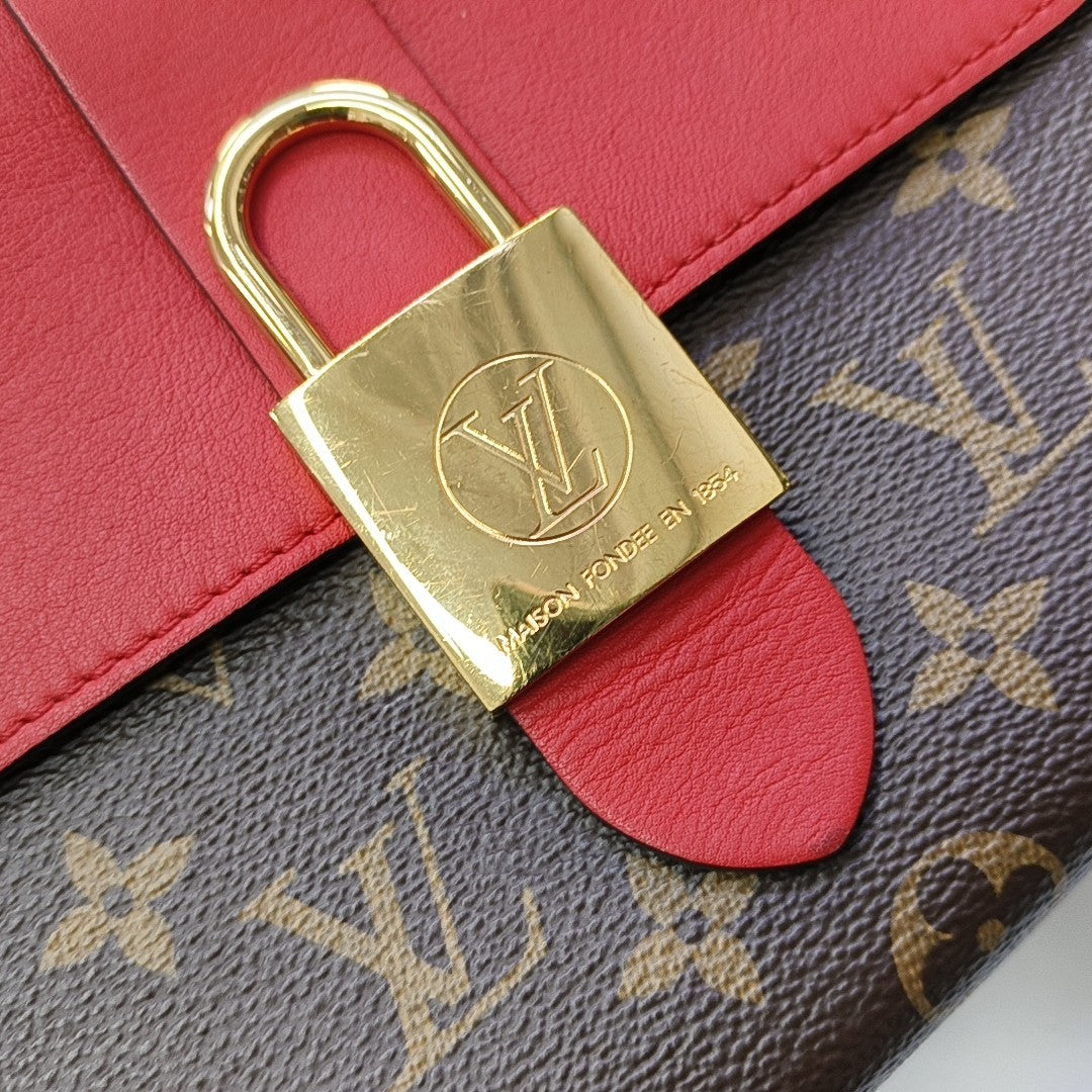 LOCKY BB Monogram Coated Canvas Red