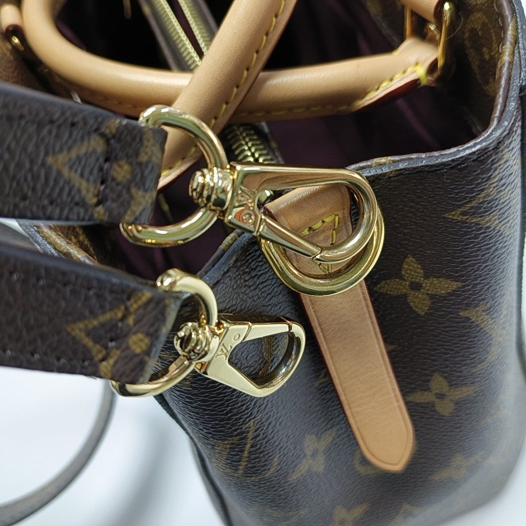 MONTAIGNE BB Monogram Coated Canvas Brown