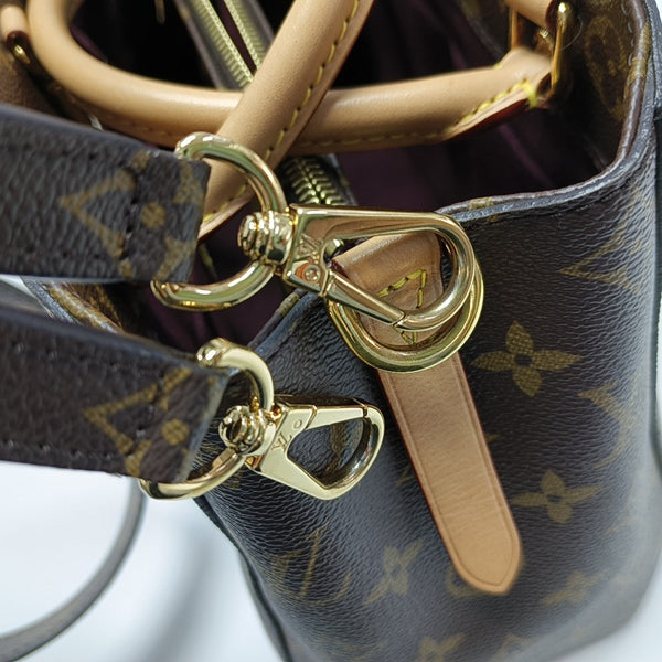 MONTAIGNE BB Monogram Coated Canvas Brown