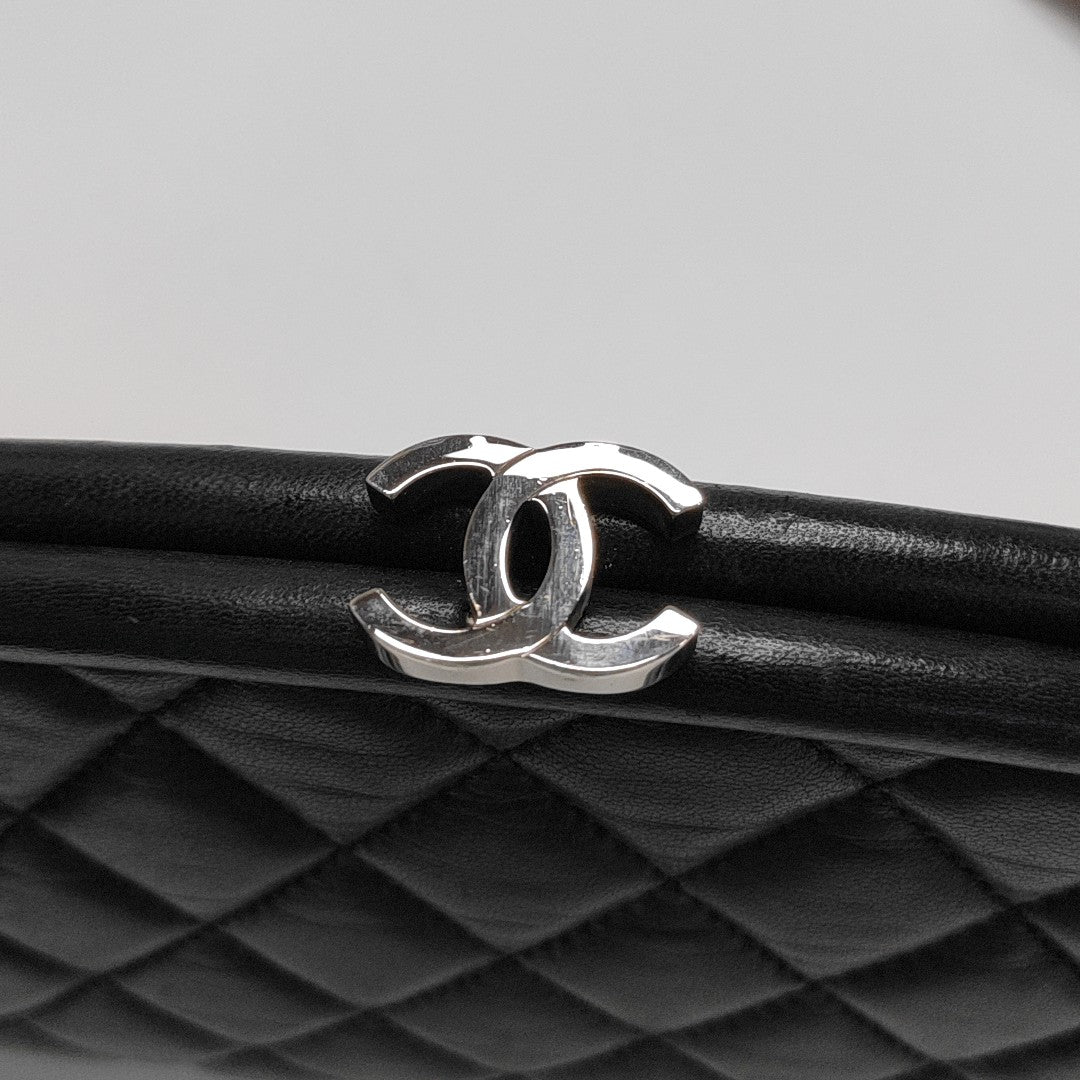 Quilted Calfskin Clutch Black