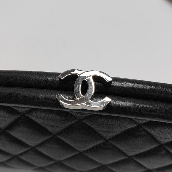 Quilted Calfskin Clutch Black