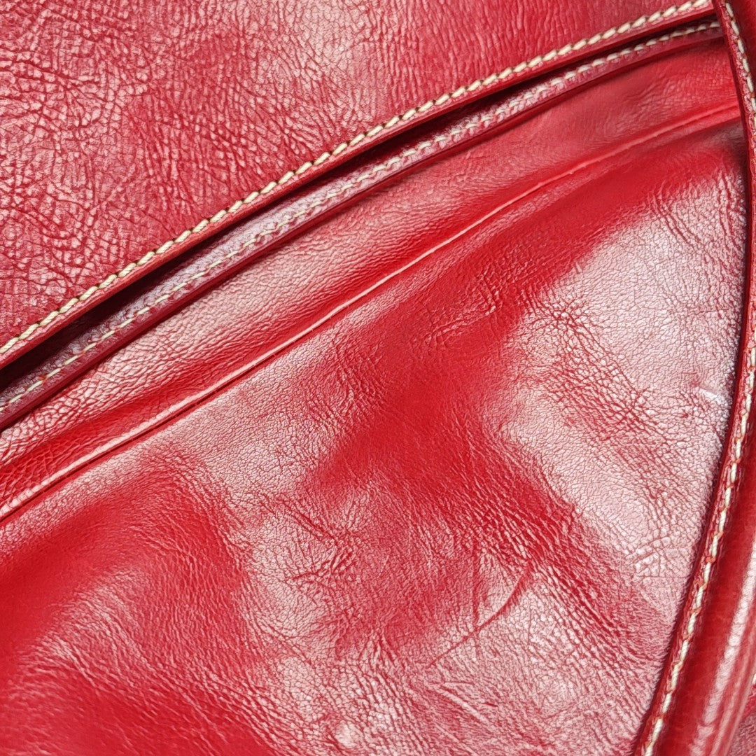 Calfskin Top Handle Bag Red