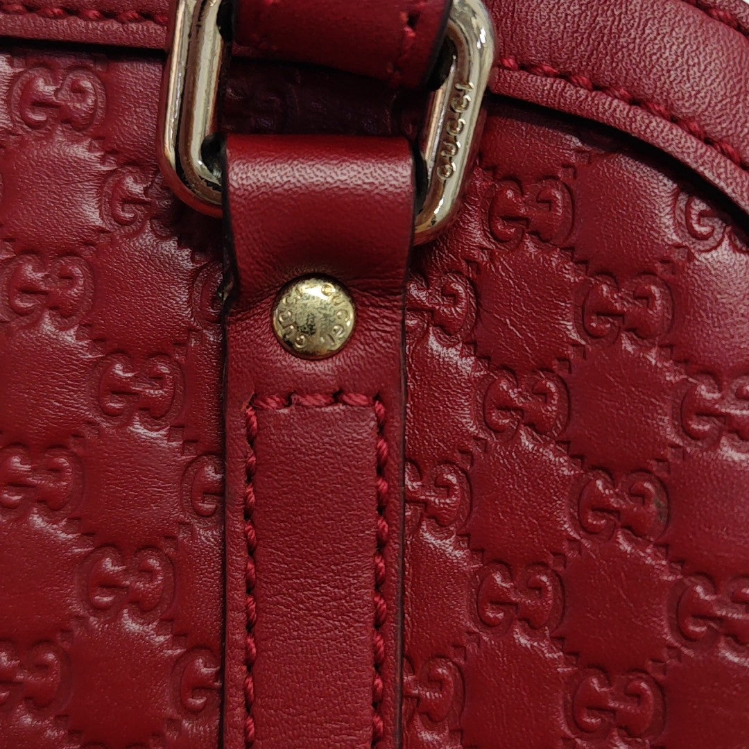 Microguccissima Monogram Calfskin Red