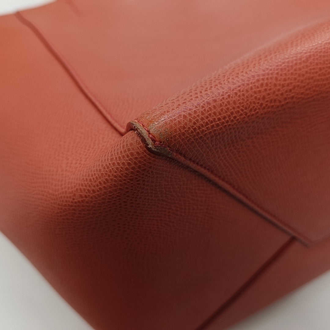VERTICAL CABAS Small Calfskin Red