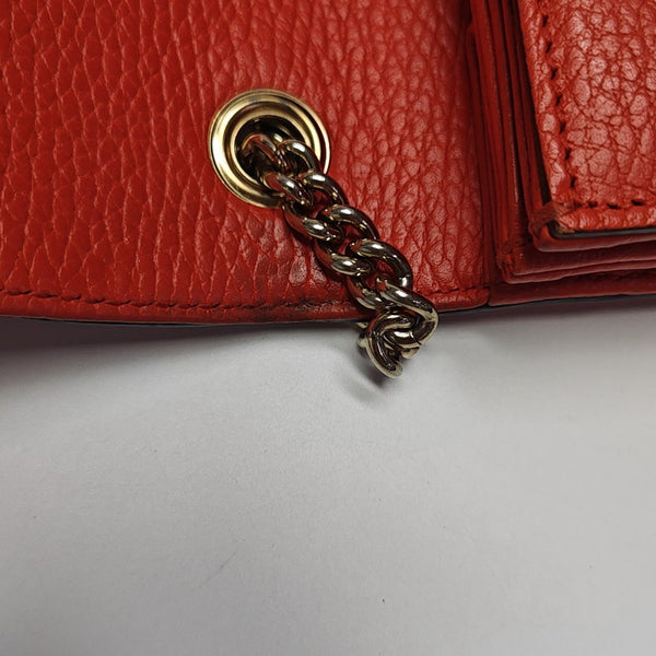 Interlocking G Small Calfskin Orange