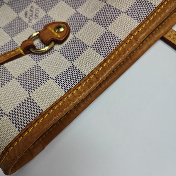 NEVERFULL MM Damier Azur Coated Canvas Beige
