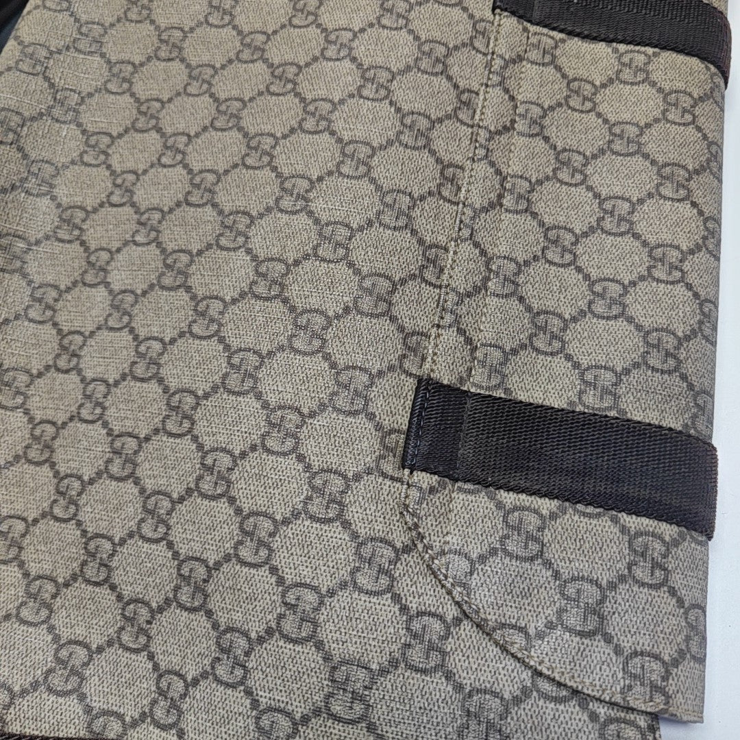 Monogram Coated Canvas Shoulder Bag Black