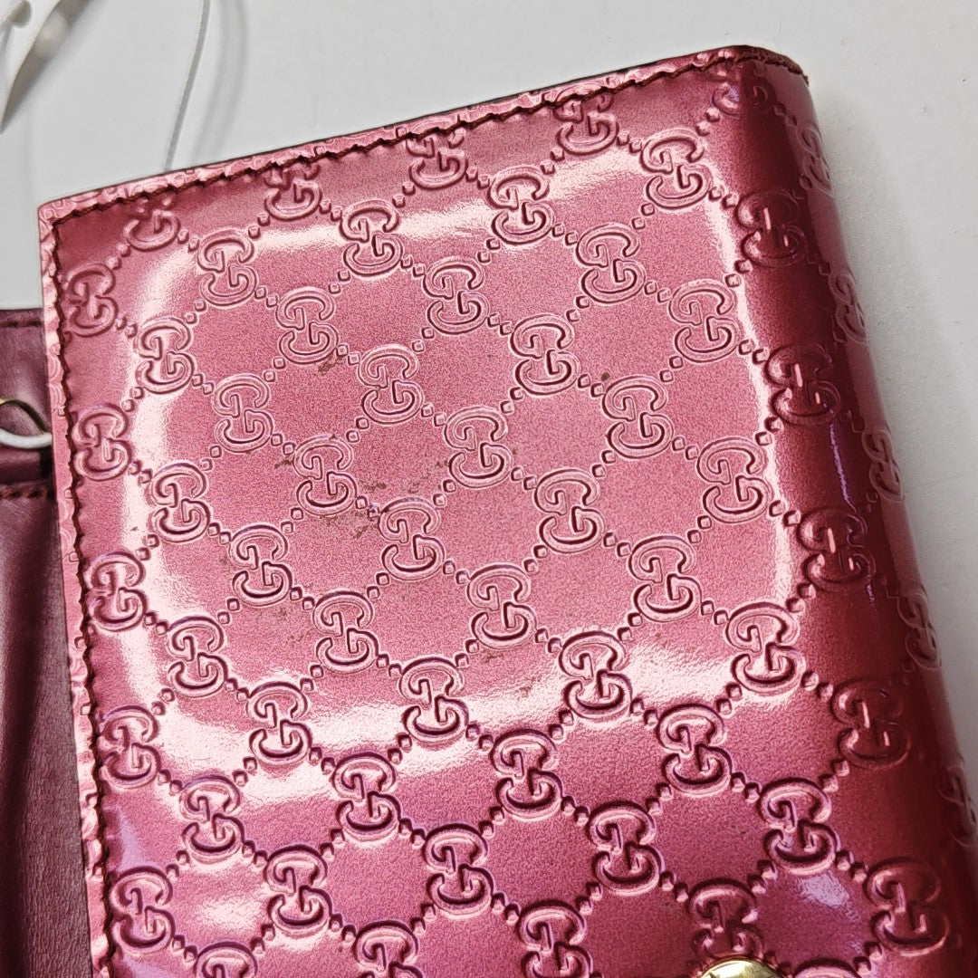 Monogram Patent Leather Wallet Pink