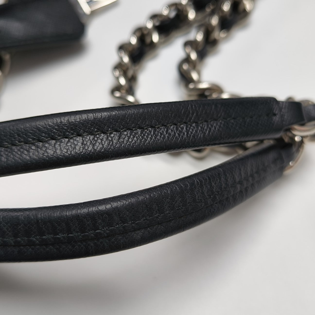 Quilted Nylon Top Handle Bag Black