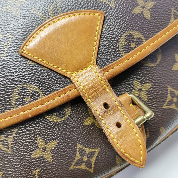 SOLOGNE PM Monogram Coated Canvas Brown