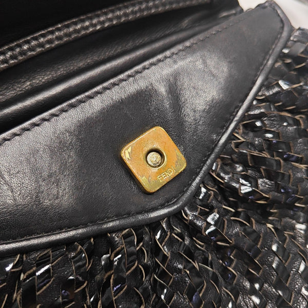 Leather Shoulder Bag Black