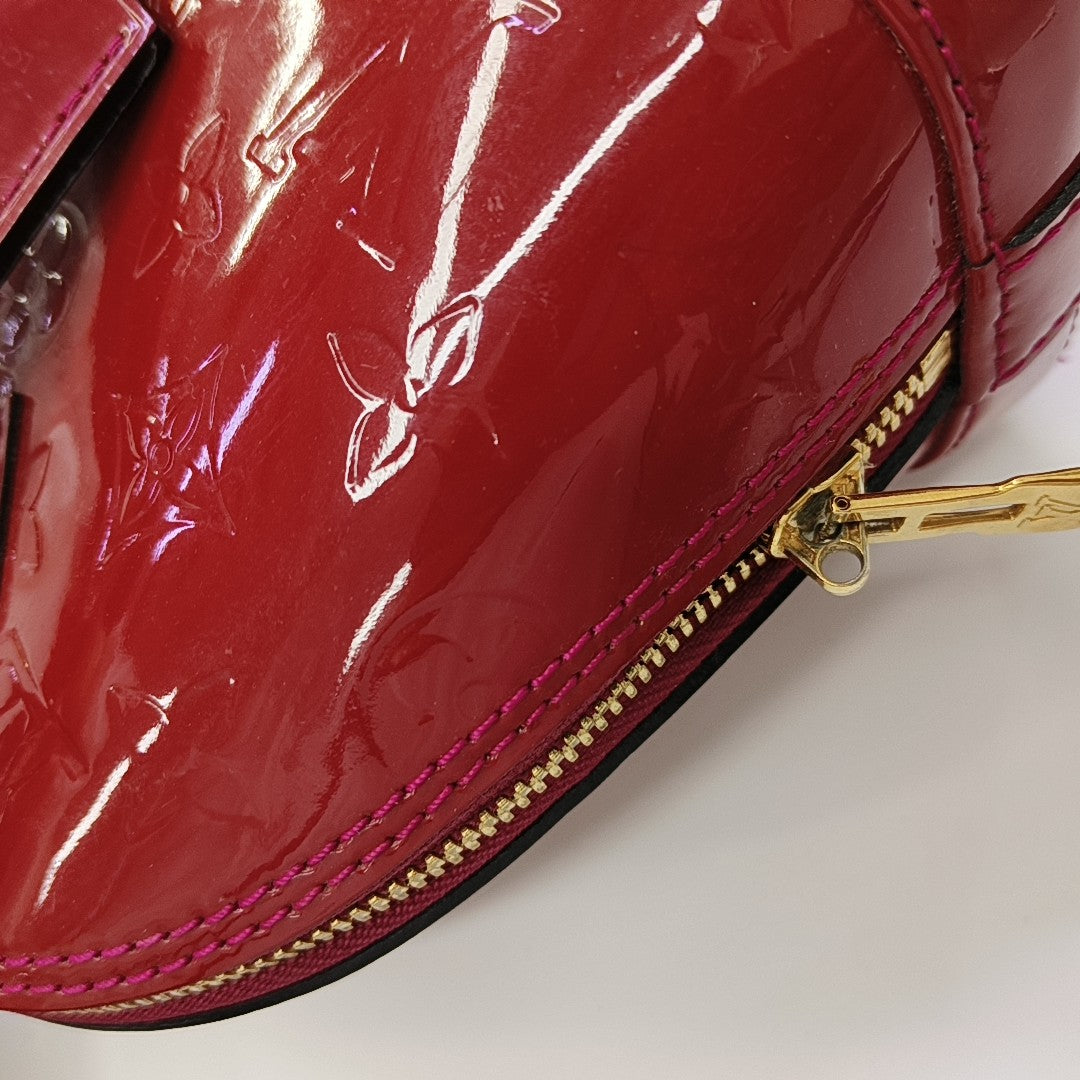 ALMA BB Monogram Patent Leather Red