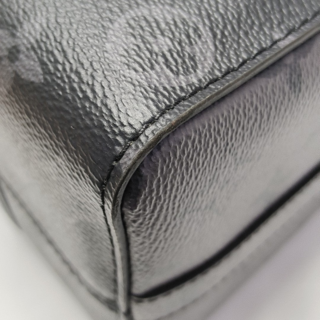 KEEPALL Monogram Coated Canvas Black