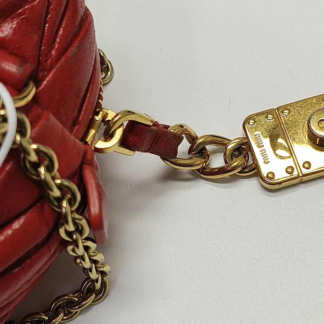 Matelassé Quilted Lambskin Red