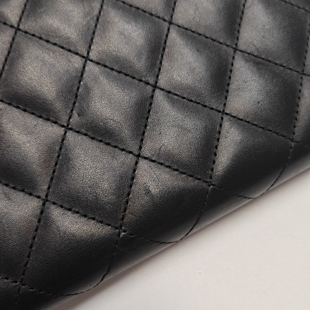 CAMBON Quilted Calfskin Black Wallet