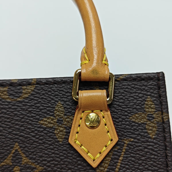 SAC PLAT Mini Monogram Coated Canvas Brown