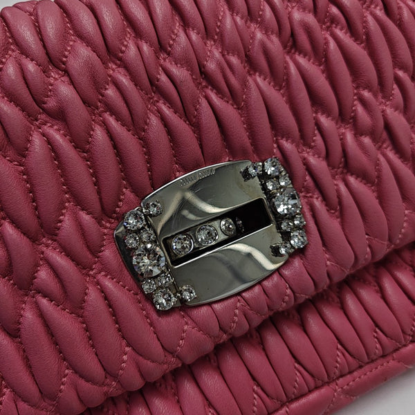 Crystal Quilted Lambskin Pink