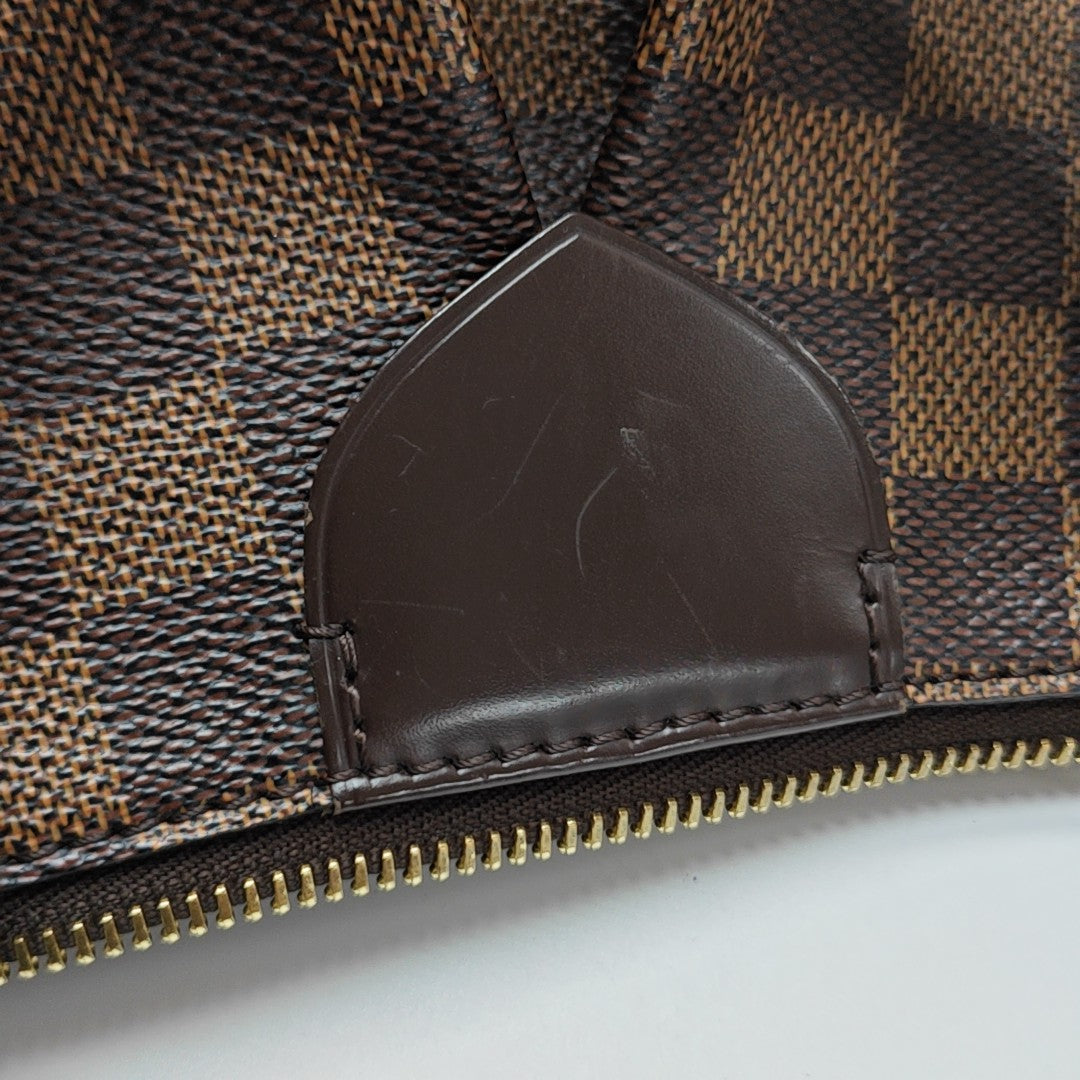 SIENA Damier Ebene Coated Canvas Brown