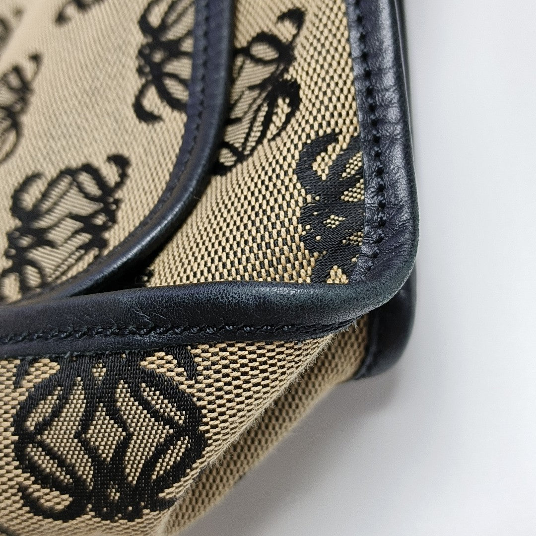 Monogram Canvas Shoulder Bag Beige