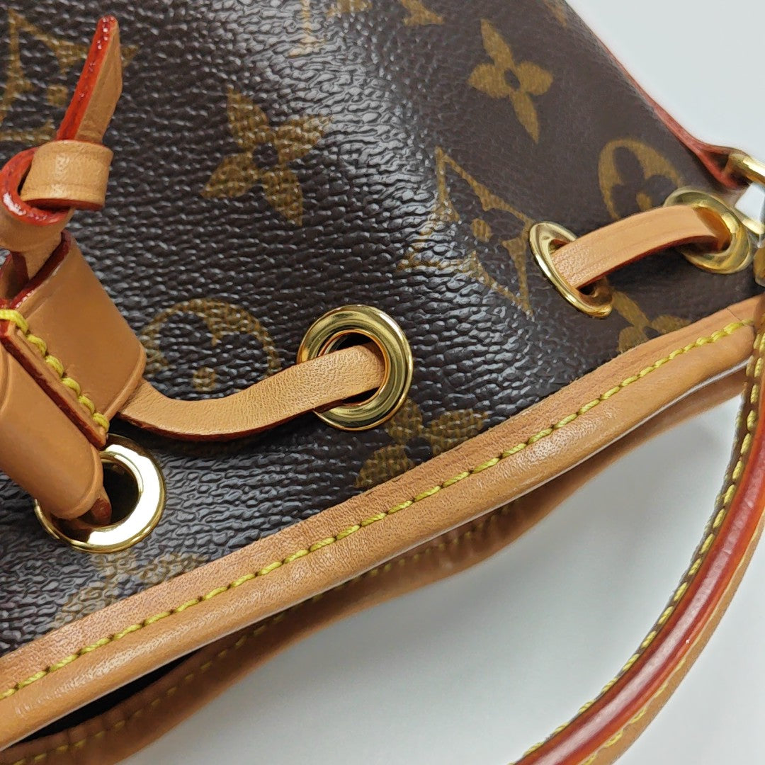NOÉ Nano Monogram Coated Canvas Brown