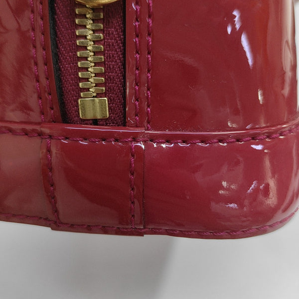 ALMA BB Monogram Patent Leather Red