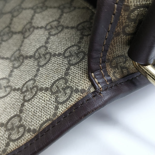 Monogram Coated Canvas Crossbody Bag Beige