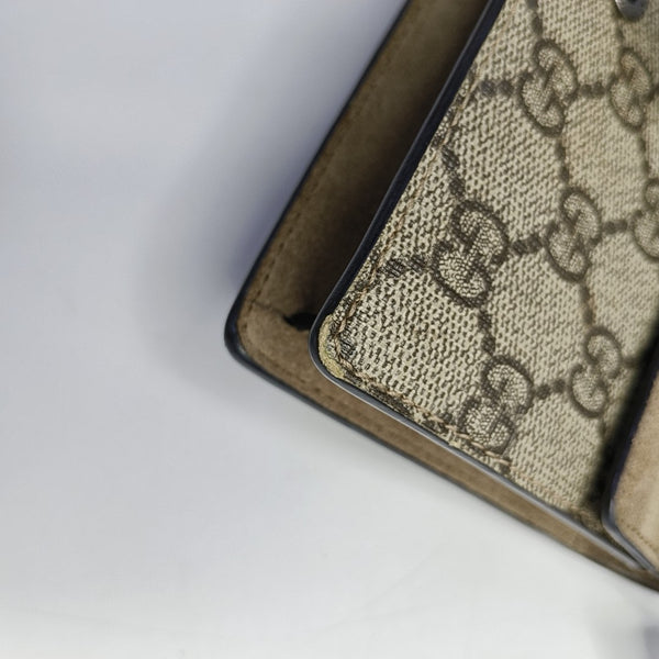 Dionysus Super Mini Monogram Coated Canvas Beige