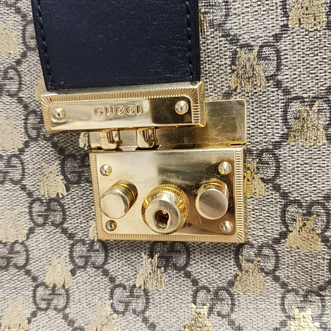 Padlock Medium Monogram Coated Canvas Brown