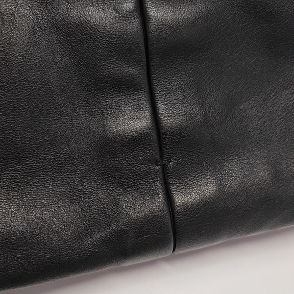 Calfskin Top Handle Bag Black
