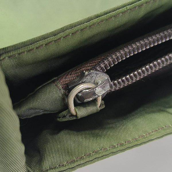 Nylon Top Handle Bag Green