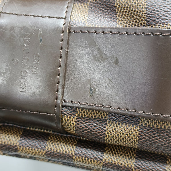 NAVIGLIO Damier Ebene Coated Canvas Brown