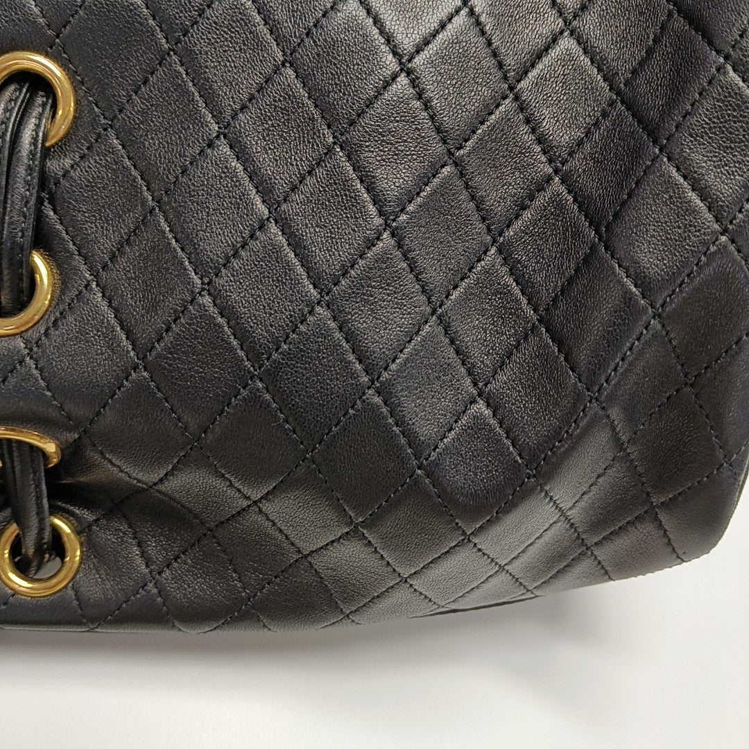 CASSANDRE Quilted Lambskin Black