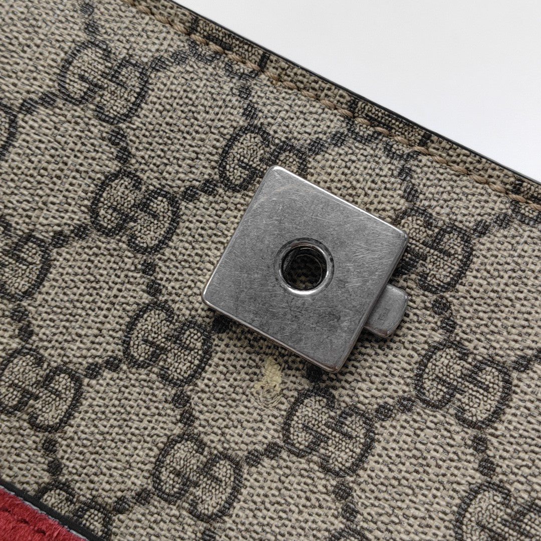 Dionysus Mini Monogram Coated Canvas Beige